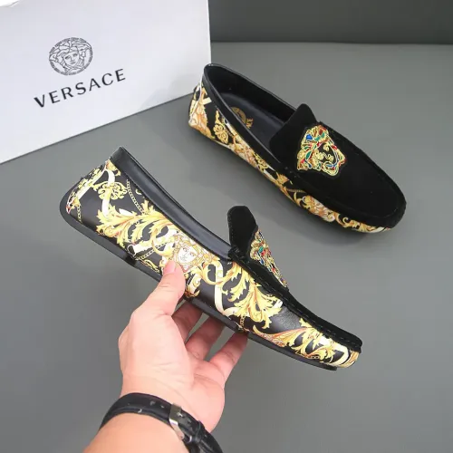 Replica Versace Leather Shoes For Men #1423014 $76.00 USD for Wholesale