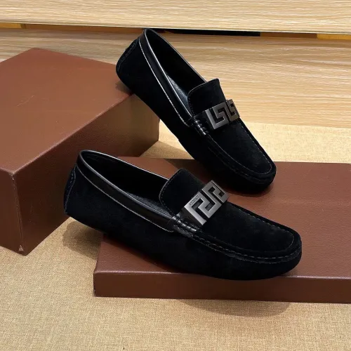 Replica Versace Leather Shoes For Men #1423018 $76.00 USD for Wholesale
