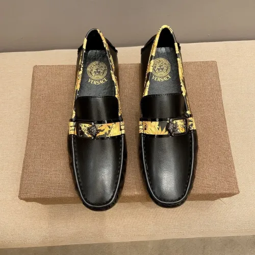 Versace Leather Shoes For Men #1423030 $76.00 USD, Wholesale Replica Versace Leather Shoes