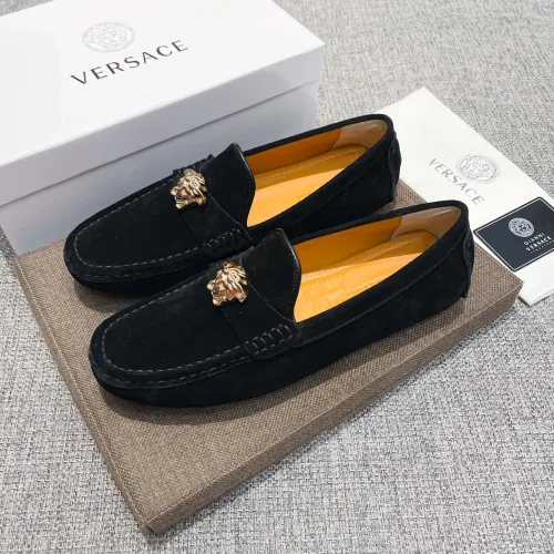 Versace Leather Shoes For Men #1423061 $80.00 USD, Wholesale Replica Versace Leather Shoes