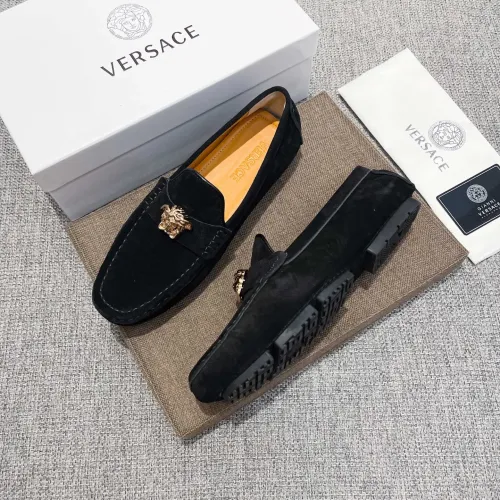 Replica Versace Leather Shoes For Men #1423061 $80.00 USD for Wholesale