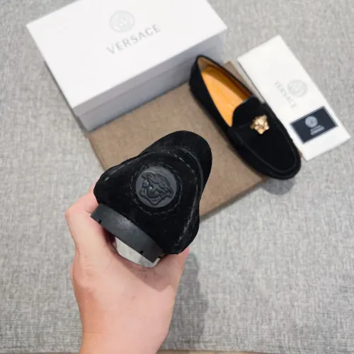 Replica Versace Leather Shoes For Men #1423061 $80.00 USD for Wholesale