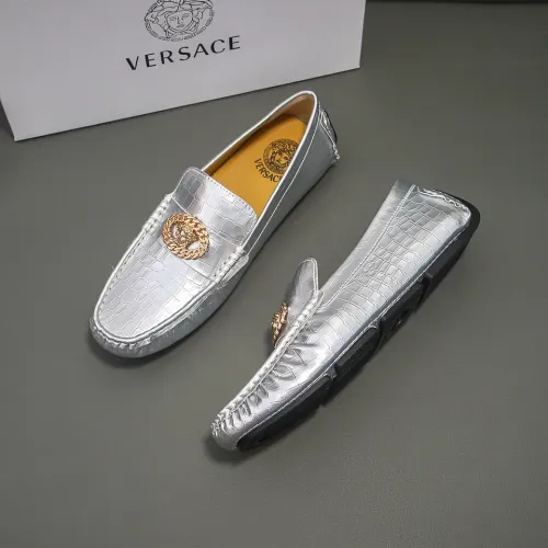 Versace Leather Shoes For Men #1423105 $76.00 USD, Wholesale Replica Versace Leather Shoes