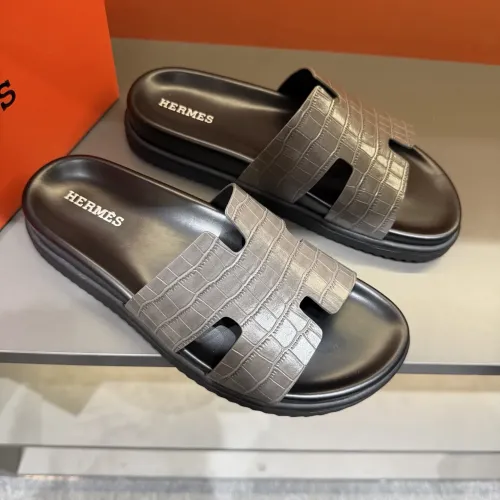 Replica Hermes Slippers For Men #1423161 $52.00 USD for Wholesale