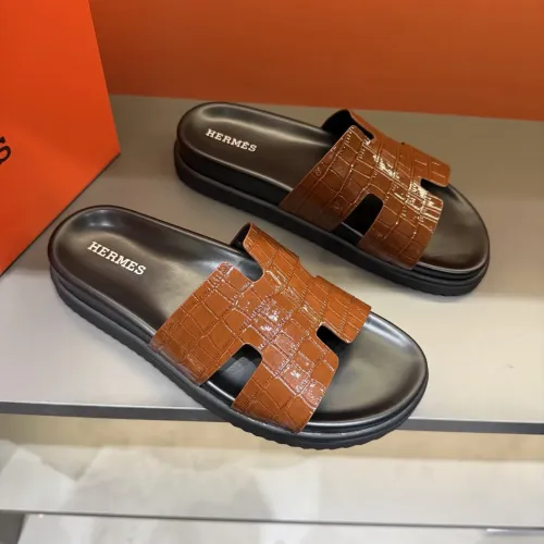 Replica Hermes Slippers For Men #1423165 $52.00 USD for Wholesale