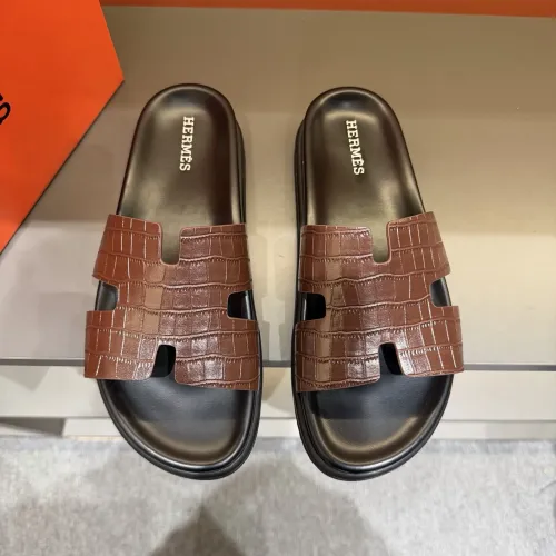 Replica Hermes Slippers For Men #1423166 $52.00 USD for Wholesale