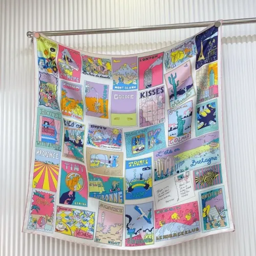 Hermes Silk Squares #1423697 $64.00 USD, Wholesale Replica Hermes Scarf