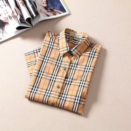 Replica Burberry Shirts Short Sleeved For Women #1423744 $36.00 USD for Wholesale