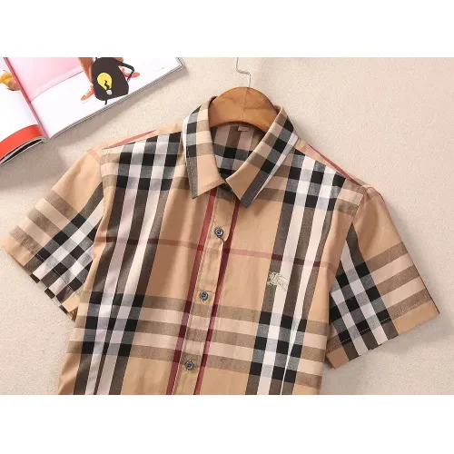 Replica Burberry Shirts Short Sleeved For Women #1423748 $36.00 USD for Wholesale
