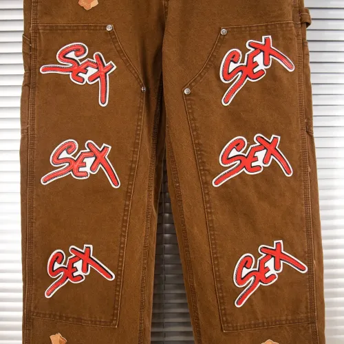 Replica Chrome Hearts Jeans For Men #1424510 $60.00 USD for Wholesale