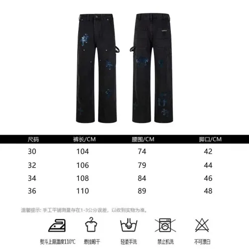 Replica Chrome Hearts Jeans For Men #1424522 $56.00 USD for Wholesale