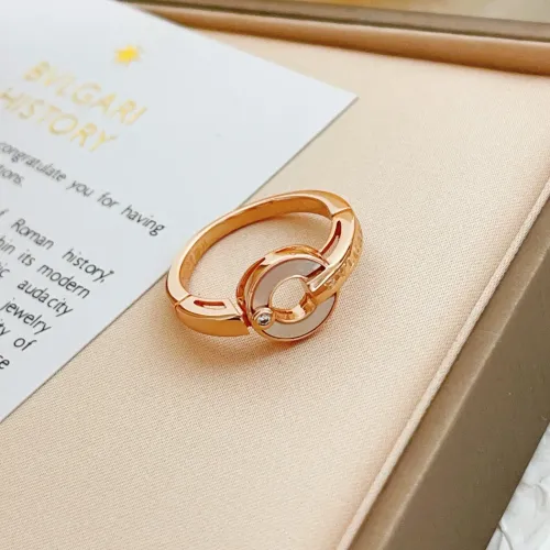 Replica Bvlgari Rings In Rose Gold For Women #1425881 $29.00 USD for Wholesale