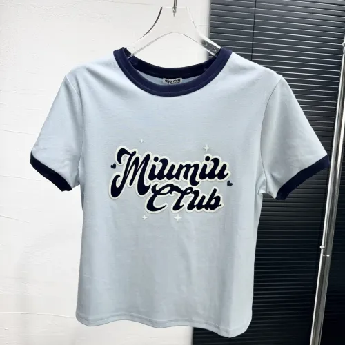 MIU MIU T-Shirts Short Sleeved For Women #1426967 $64.00 USD, Wholesale Replica MIU MIU T-Shirts