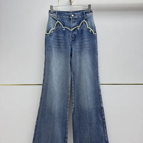 Louis Vuitton LV Jeans For Women #1426971 $88.00 USD, Wholesale Replica Louis Vuitton LV Jeans