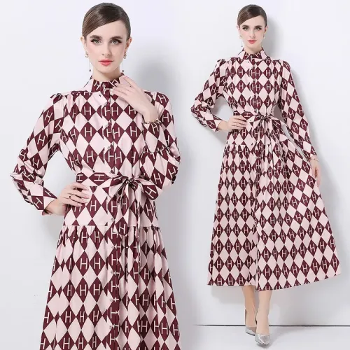 Hermes Dresses Long Sleeved For Women #1426982 $68.00 USD, Wholesale Replica Hermes Dresses