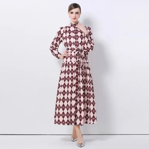 Replica Hermes Dresses Long Sleeved For Women #1426982 $68.00 USD for Wholesale