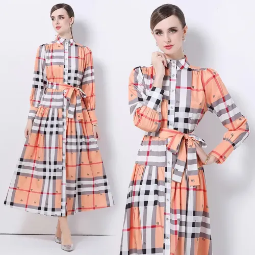 Burberry Dresses Long Sleeved For Women #1426984 $68.00 USD, Wholesale Replica Burberry Dresses