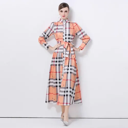 Replica Burberry Dresses Long Sleeved For Women #1426984 $68.00 USD for Wholesale