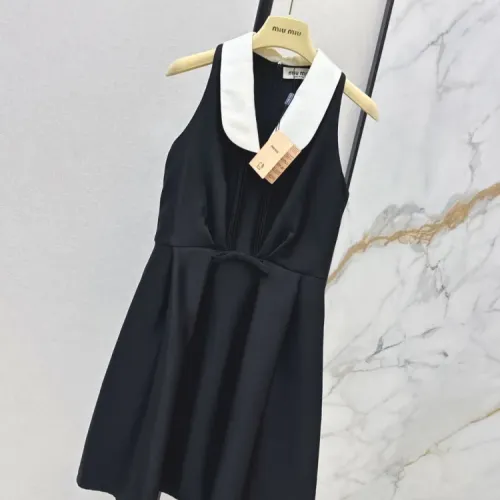Replica MIU MIU Dresses Sleeveless For Women #1427092 $128.00 USD for Wholesale