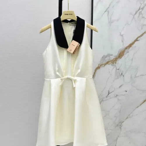 MIU MIU Dresses Sleeveless For Women #1427093 $128.00 USD, Wholesale Replica MIU MIU Dresses