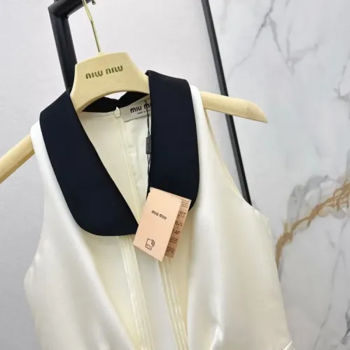 Replica MIU MIU Dresses Sleeveless For Women #1427093 $128.00 USD for Wholesale