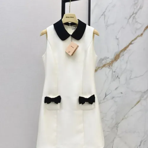 MIU MIU Dresses Sleeveless For Women #1427094 $125.00 USD, Wholesale Replica MIU MIU Dresses