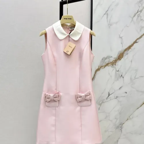 MIU MIU Dresses Sleeveless For Women #1427096 $125.00 USD, Wholesale Replica MIU MIU Dresses