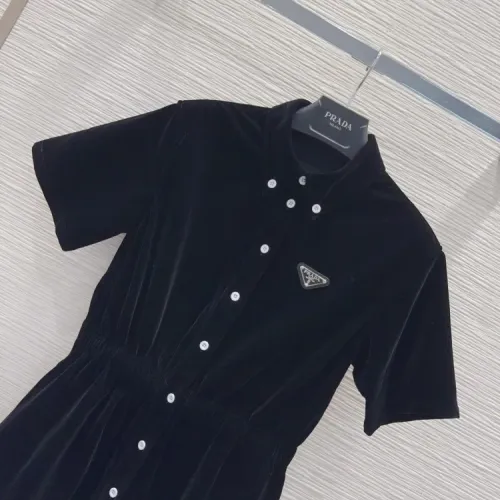 Replica Prada Dresses Short Sleeved For Women #1427098 $122.00 USD for Wholesale