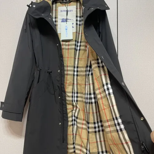 Replica Burberry Trench Coat Long Sleeved For Women #1427109 $162.00 USD for Wholesale