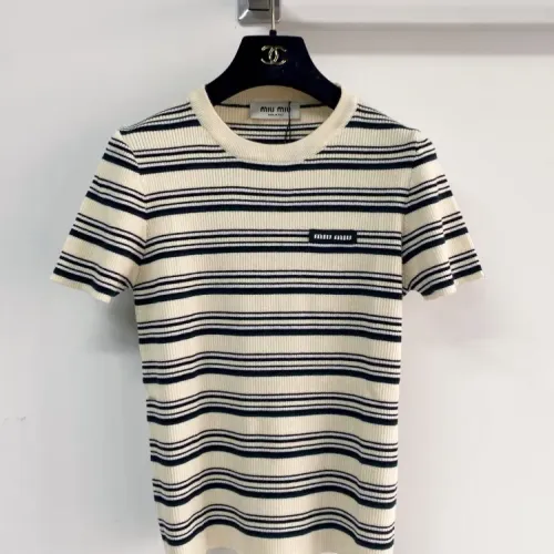 MIU MIU T-Shirts Short Sleeved For Women #1427125 $96.00 USD, Wholesale Replica MIU MIU T-Shirts