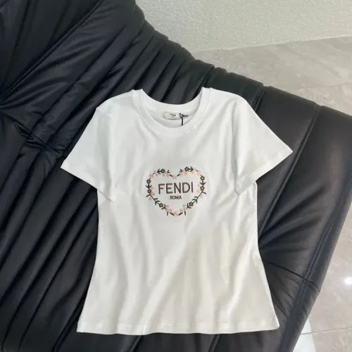 Fendi T-Shirts Short Sleeved For Women #1427170 $52.00 USD, Wholesale Replica Fendi T-Shirts