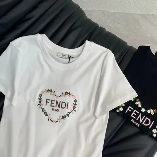 Replica Fendi T-Shirts Short Sleeved For Women #1427170 $52.00 USD for Wholesale