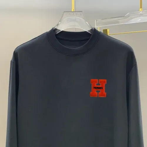 Replica Hermes T-Shirts Long Sleeved For Unisex #1427225 $34.00 USD for Wholesale