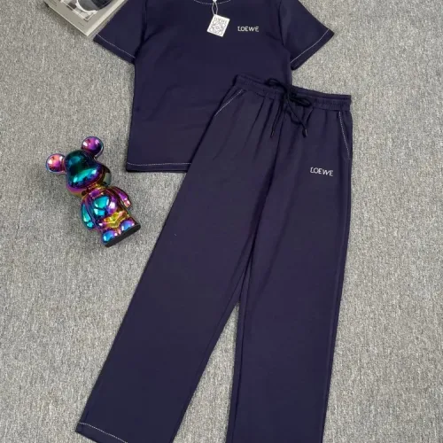 LOEWE Tracksuits Short Sleeved For Women #1427406 $88.00 USD, Wholesale Replica LOEWE Tracksuits