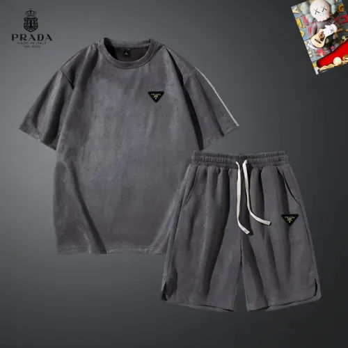 Prada Tracksuits Short Sleeved For Men #1427481 $48.00 USD, Wholesale Replica Prada Tracksuits
