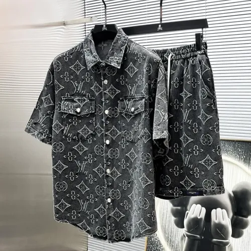 Louis Vuitton LV Tracksuits Short Sleeved For Men #1427843 $68.00 USD, Wholesale Replica Louis Vuitton LV Tracksuits
