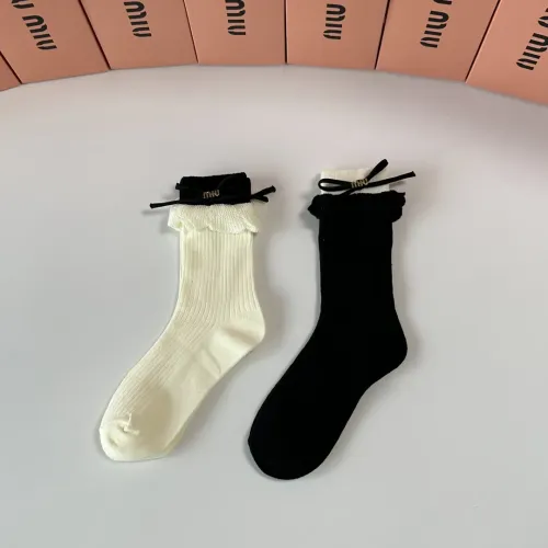 Replica MIU MIU Socks #1427936 $29.00 USD for Wholesale