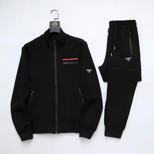 Prada Tracksuits Long Sleeved For Men #1428794 $92.00 USD, Wholesale Replica Prada Tracksuits