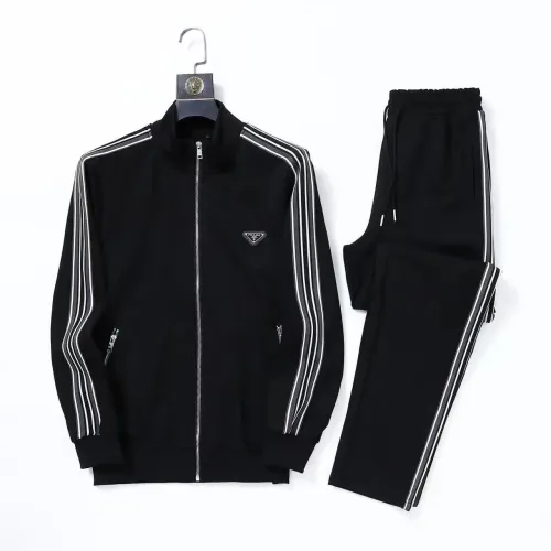 Prada Tracksuits Long Sleeved For Men #1428798 $92.00 USD, Wholesale Replica Prada Tracksuits