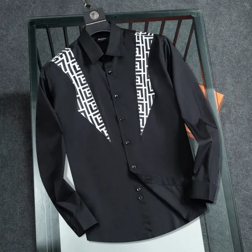 Balmain Shirts Long Sleeved For Men #1428957 $48.00 USD, Wholesale Replica Balmain Shirts