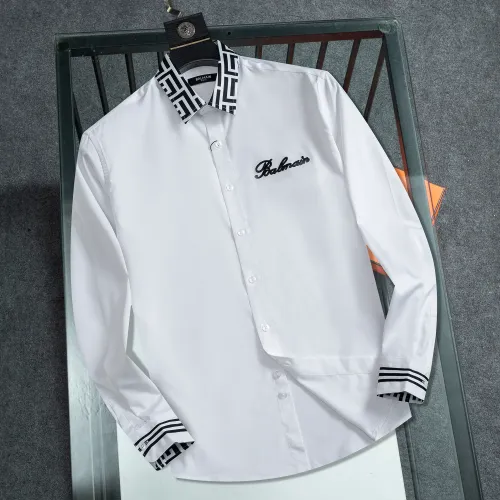 Balmain Shirts Long Sleeved For Men #1428958 $48.00 USD, Wholesale Replica Balmain Shirts
