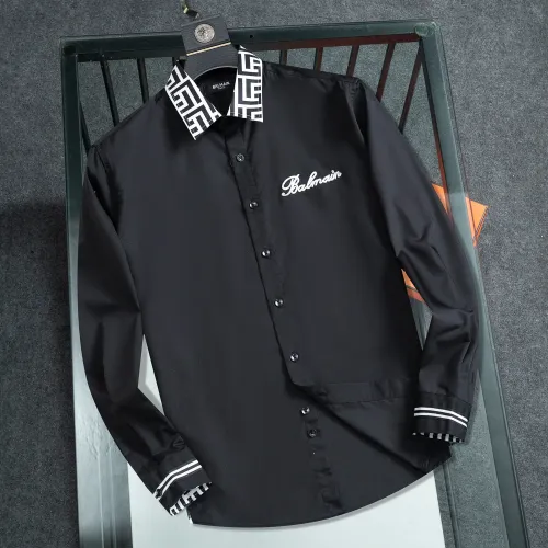 Balmain Shirts Long Sleeved For Men #1428959 $48.00 USD, Wholesale Replica Balmain Shirts