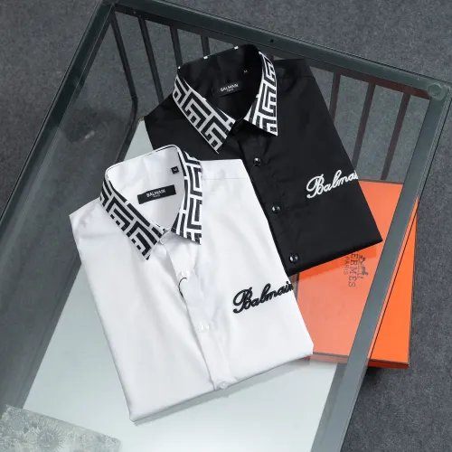 Replica Balmain Shirts Long Sleeved For Men #1428959 $48.00 USD for Wholesale