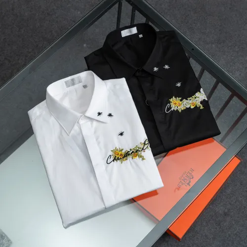 Replica Christian Dior Shirts Long Sleeved For Men #1428966 $48.00 USD for Wholesale
