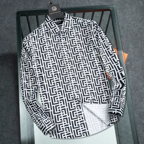 Balmain Shirts Long Sleeved For Men #1428972 $38.00 USD, Wholesale Replica Balmain Shirts