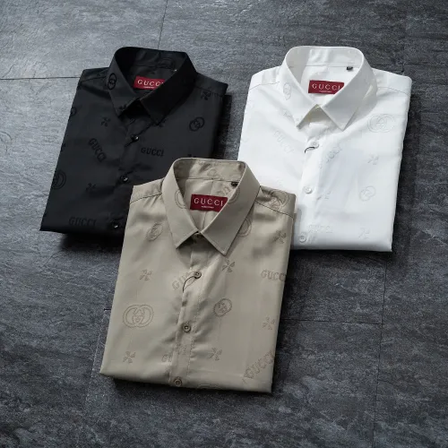 Replica Gucci Shirts Long Sleeved For Men #1428986 $48.00 USD for Wholesale