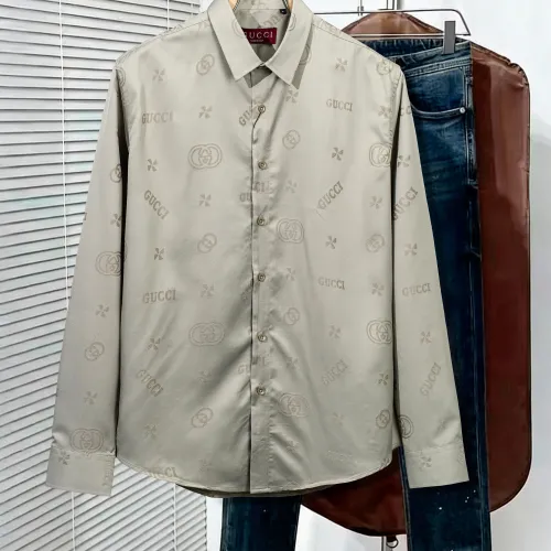 Replica Gucci Shirts Long Sleeved For Men #1428987 $48.00 USD for Wholesale
