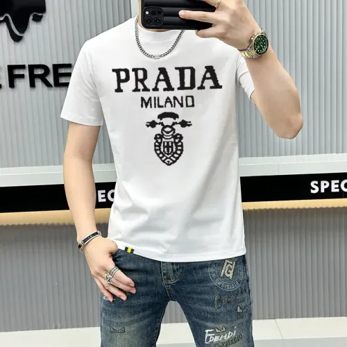 Prada T-Shirts Short Sleeved For Men #1429257 $40.00 USD, Wholesale Replica Prada T-Shirts