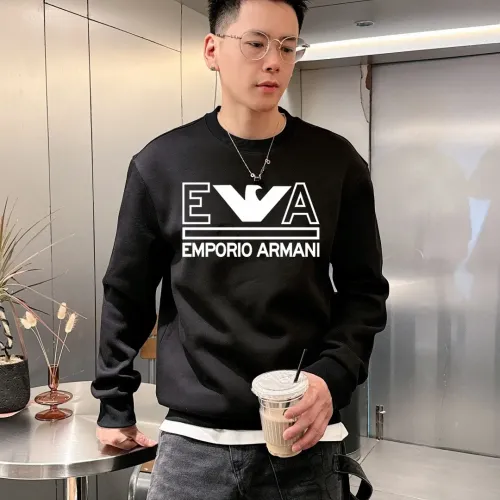 Replica Armani Hoodies Long Sleeved For Men #1429488 $48.00 USD for Wholesale
