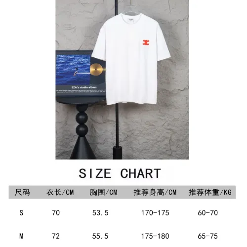 Replica Celine T-Shirts Short Sleeved For Unisex #1430124 $36.00 USD for Wholesale